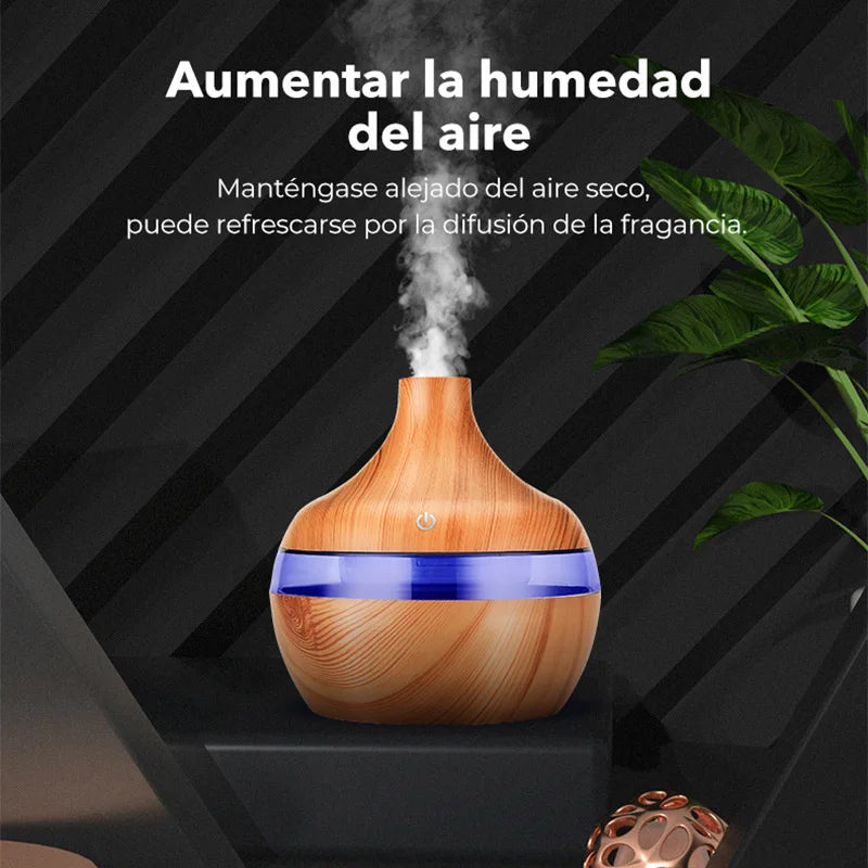 300ML Air Humidifier Essential Oil Aroma Diffuser Home Ultrasonic Wood Grain Humidificador USB Mist Maker Umidificador Purifier