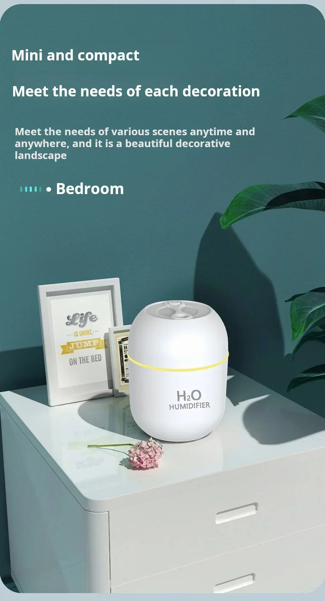 Mini Portable Air Humidifier with Colorful Atmosphere 