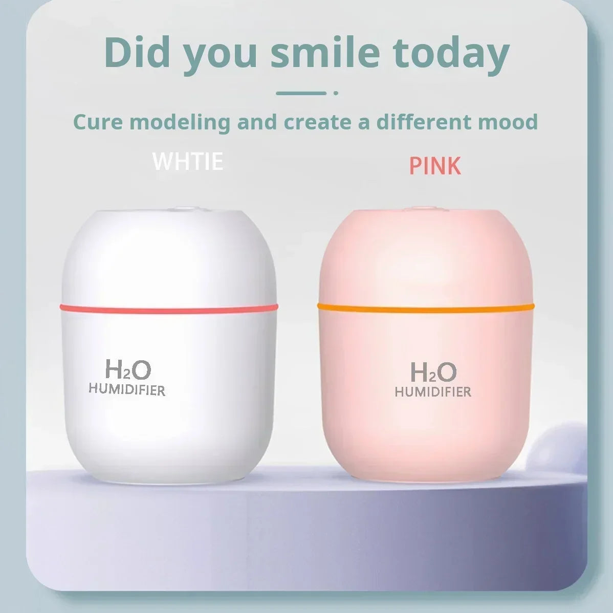 Mini Portable Air Humidifier with Colorful Atmosphere 